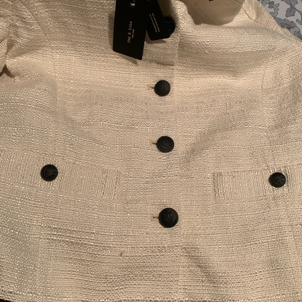 rag & bone AMAYA BLAZER Crop Jacket size 8
Color Ivory - Picture 8 of 10